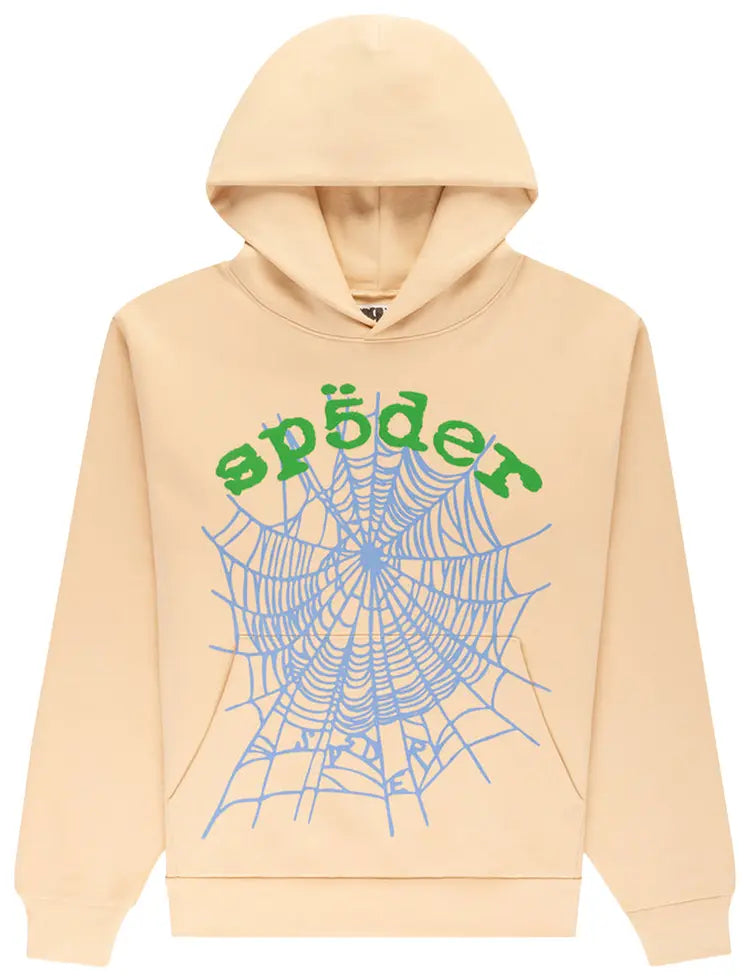Sp5der OG Web Hoodie Cream