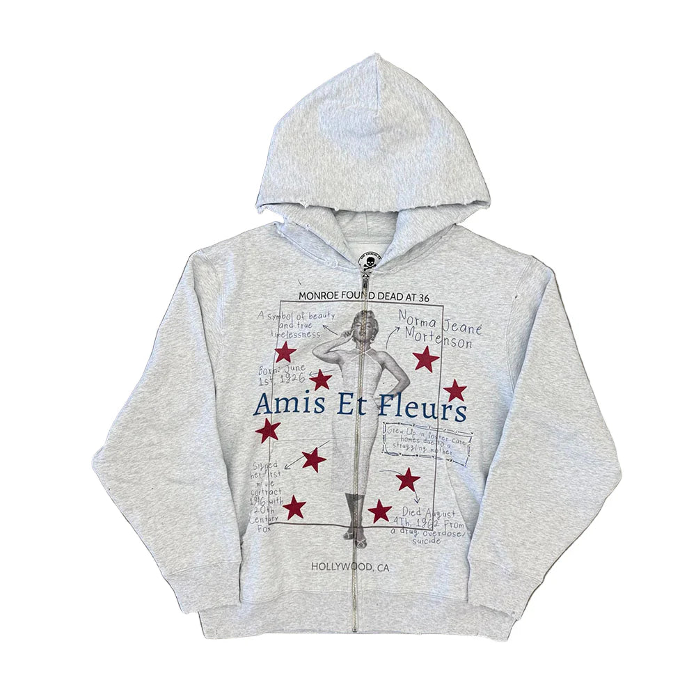 Amis Et Fleurs Dream Girl Zip Up