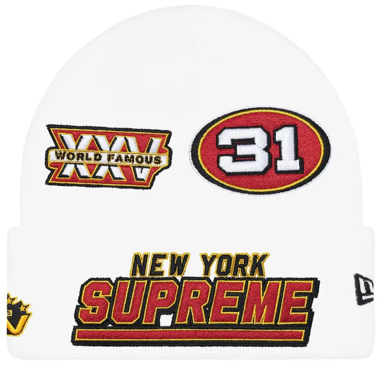 Supreme Beanie New Era White