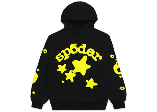 Sp5der Beluga Hoodie "Onyx/Yellow"